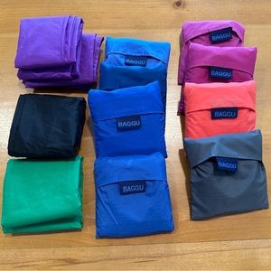 Baggu lot of 8 with pouches (used in great condition) + 4 bonus without pouches